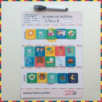 Quadro de Rotinas Completo - 48 cards de tarefas