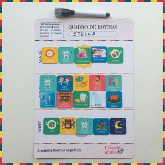 Quadro de Rotinas Completo - 48 cards de tarefas