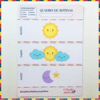 Quadro de Rotinas Básico - 30 cards de tarefas