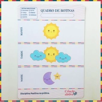 Quadro de Rotinas Básico - 30 cards de tarefas