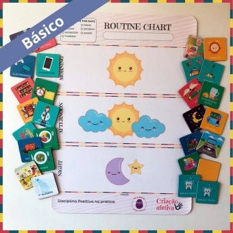 Routine Chart /Quadro de Rotinas Infantil inglês Básico