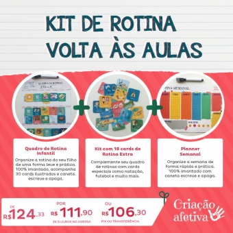 Kit Volta às aulas - Rotina