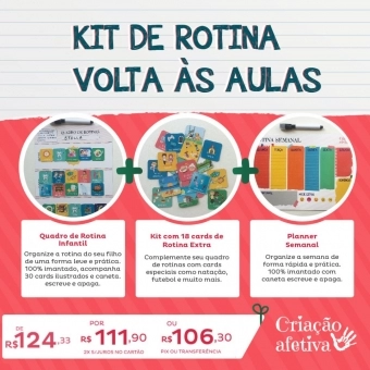 Kit Volta às aulas - Rotina