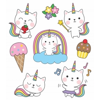 Tattoo - Gatinho Unicórnio